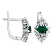 Altın Pırlanta Zümrüt Küpe H047222-7277