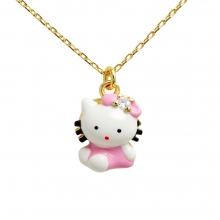 Mineli Kitty Kedi Altın Kolye AS570KL