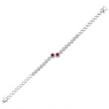 Kırmızı Taşlı Gümüş Set