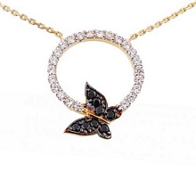 Altın Kelebek Kolye Kly00065