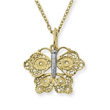 Altın Kebelek Kolye KLY00103-1293