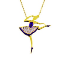 Altın Balerin Kolye Kly00186