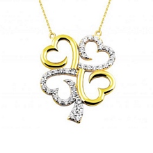 Altın Yonca  Kolye  kly00208