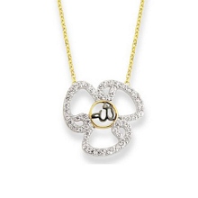 Altın Taşlı Allah  Kolye  kly00395