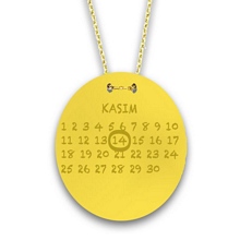 Altın Takvimli Kolye kly00448