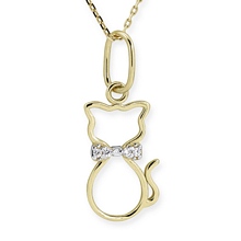 Altın Kedi Kolye KLY0394-3008