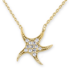 Altın Taşlı Yıldız Kolye KLY0724-5110