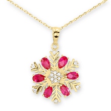 Altın Damla Taşlı Kartanesi Kolye KLY0873-5535