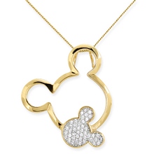 Altın Mickey Sevimli Kolye KLY0942-6017