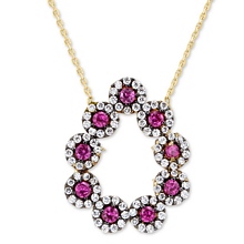 Altın Pembe Taşlı Kolye KLY1134-6997