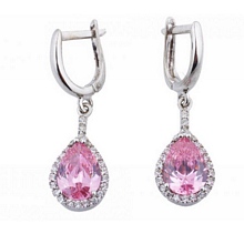 Altın Pembe Taşlı Küpe Kp000011