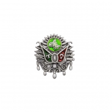 Osmanlı Devlet Armalı Gümüş Yaka Rozeti RZ3951