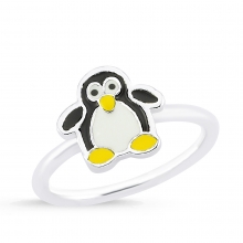 Penguenli Gümüş Çocuk Yüzüğü G169YZ