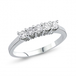 Pırlanta Beş Taş Yüzük 0,39 ct AP17614