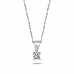 Pırlanta Tektaş Kolye 0,08 ct