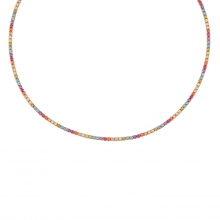 Rose Gümüş Renkli Taş Choker Kolye G928KLM2