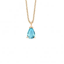 Rose Aqua Mini Damla Taşlı Gümüş Kolye G831KLR1