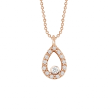 Rose Altın Pırlantalı Mini Damla Kolye AS23PKLR2