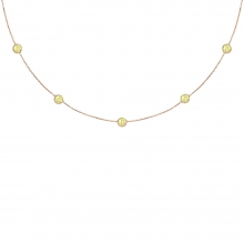 Rose Gold Sarı Taşlı Kolye AS1054KL26