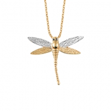 Rose Gold Yusufçuk Siyah Taşlı Altın Kolye AS1605KL