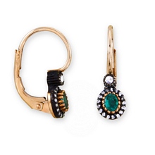  Altın Zümrüt Elmas Küpe RS00998-5872