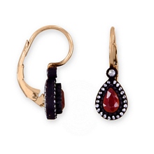 Altın Ruby Taşlı Elmas Küpe RS01746-5889