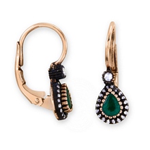 Zümrüt Taşlı Elmas Küpe RS01902-5900