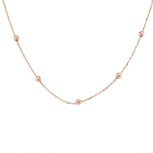 Rose Altın Top Zincirli Kolye
